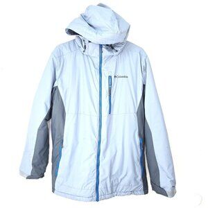 Columbia Grey Blue Water Resistant Winter Puffer Coat Jacket